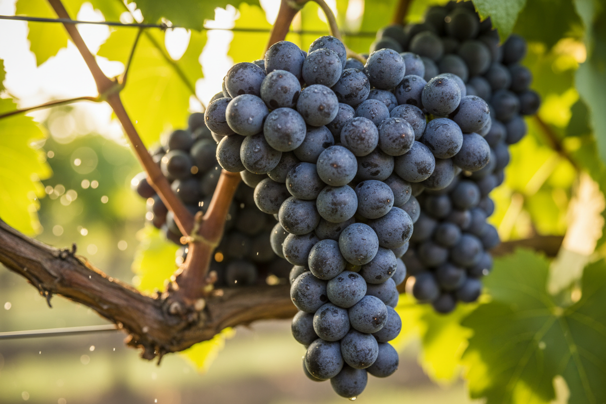 Vineyard at golden hour